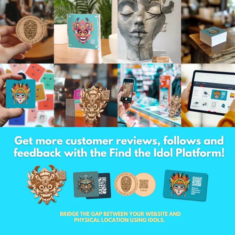 Find the Idol platform campaign showing physical and digital product examples