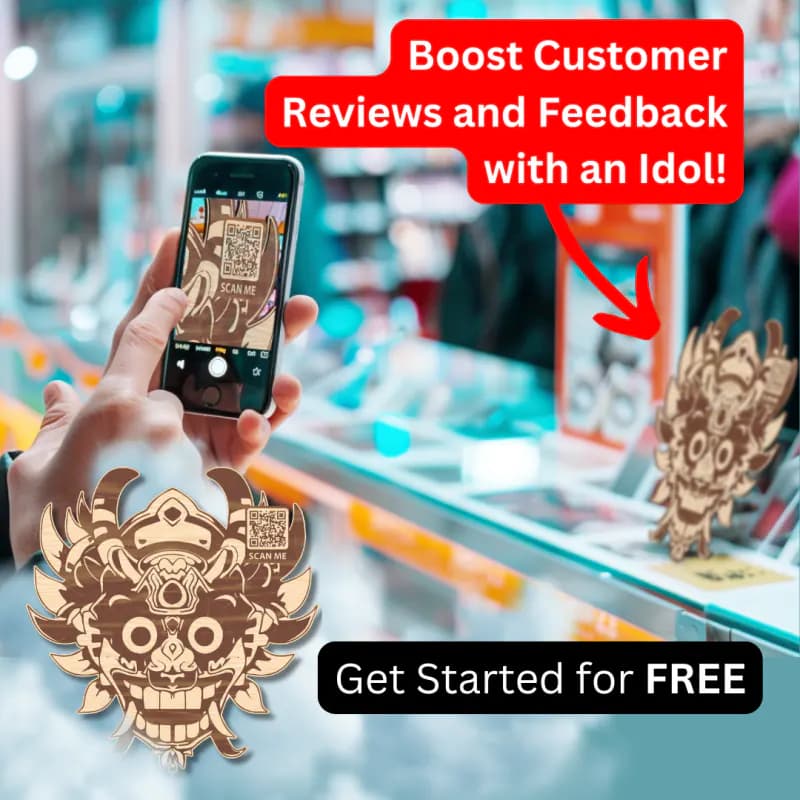 Find the Idol advertisement promoting customer reviews and feedback