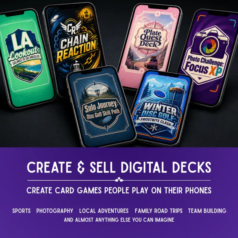 Flux social advertisement showing a collection of digital activity decks