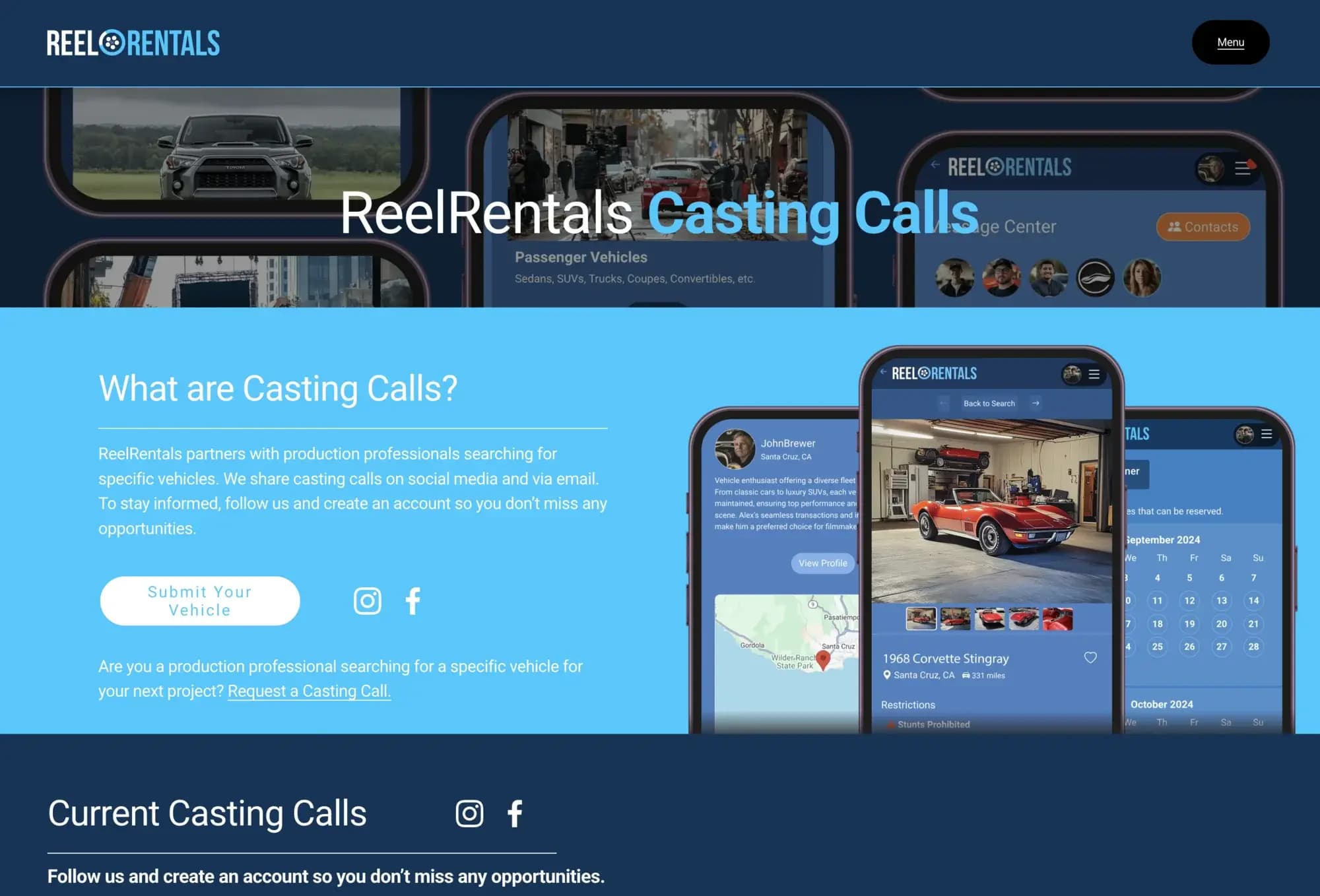 ReelRentals casting calls experience shown across devices