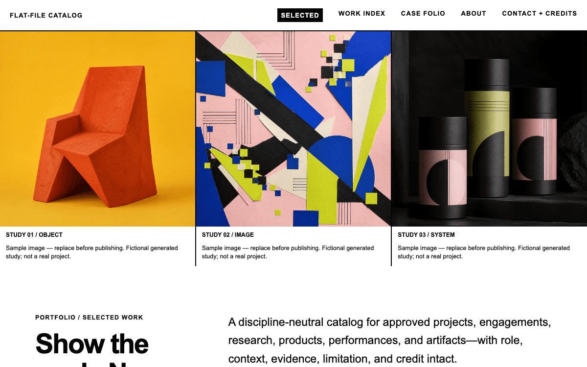 Portfolio & Case Studies template preview